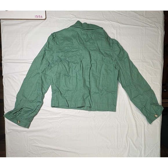 Womens LOFT long sleeve cropped blazer/jacket. Green/Teal. Size Small - Picture 2 of 5